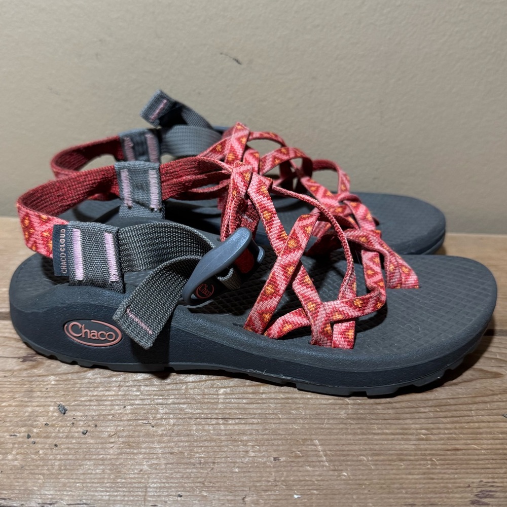 Chaco Sandals ZX/2 Peach Quilt Orange Women's Shoe 5 Performance Trail Hike Toe